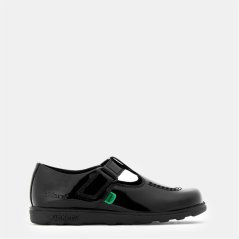 Kickers Kids' Fragma T-Bar Moc Toe Formal Shoes Black