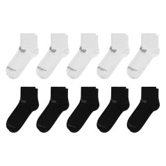 New Balance Balance Ankle Socks 10 Pack White/Black