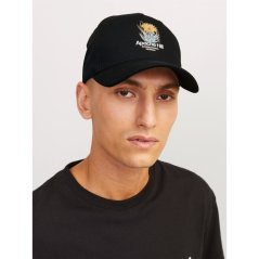 Jack and Jones Baseball Cap Mens Black/Yellow