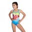 Speedo Placement Thinstrap Muscleback Infant Girls Blue/Yellow