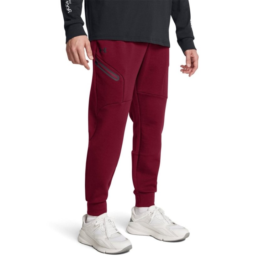 Under Armour Men's Unstoppable Closed Hem Fleece Joggers Red