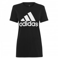adidas Essentials Logo dámské tričko Black/White
