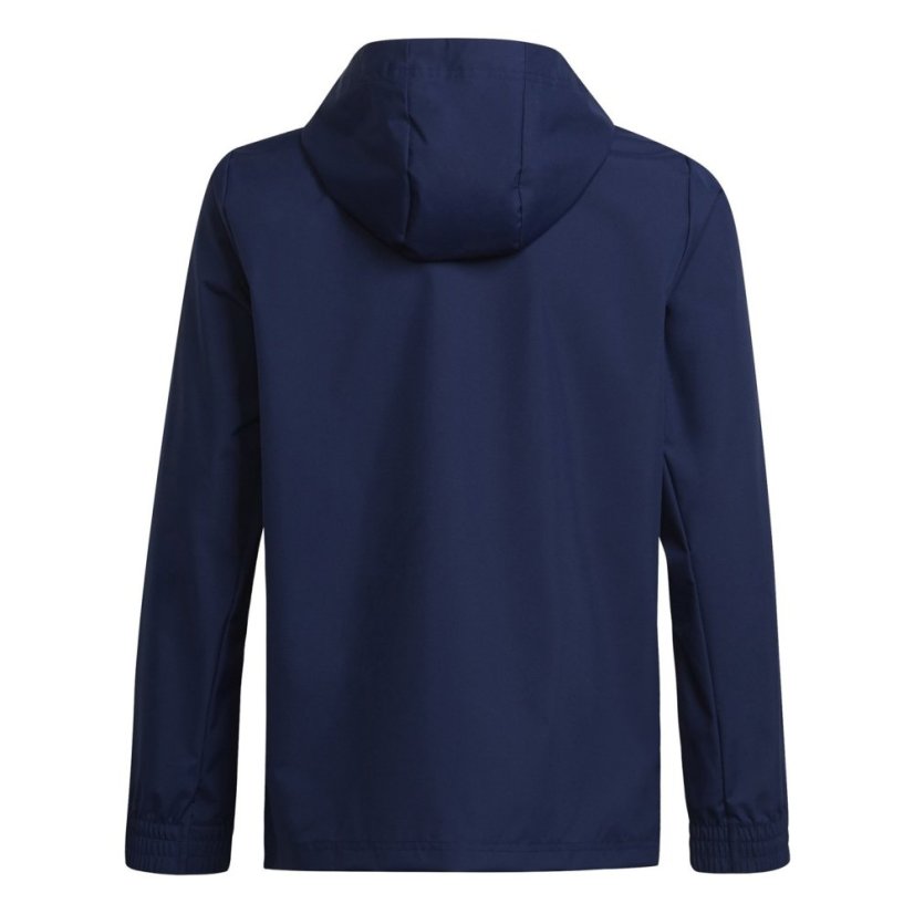 adidas Kids' Entrada 26 Water and Wind Resistant Rain Anorak Navy