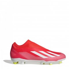 adidas X Crazyfast League Laceless Firm Ground Football Boots Red/Wht/Yellow