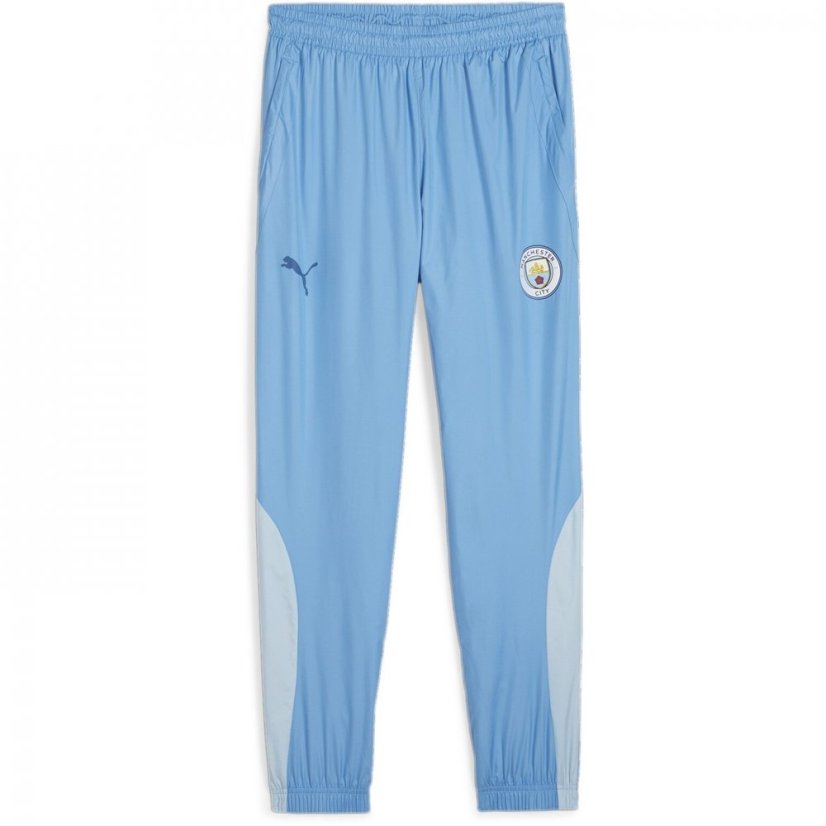 Puma Men's Prematch Woven Tracksuit Bottoms Blue/Silver