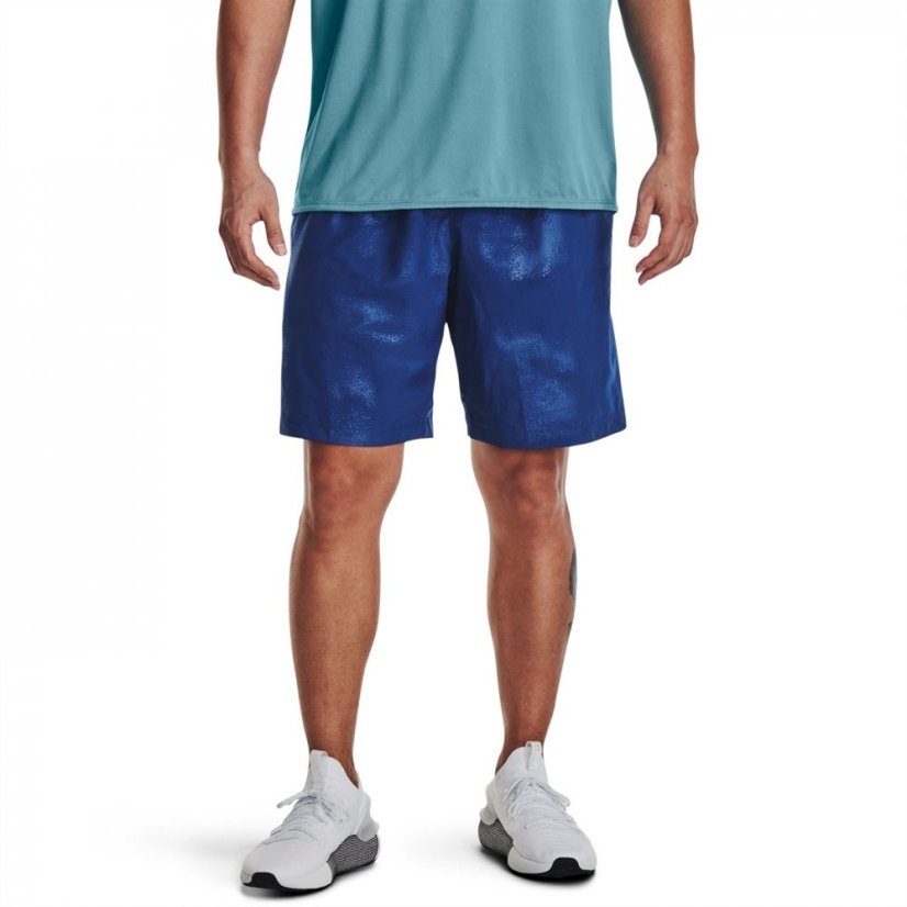 Under Armour Woven Emboss Gym pánske šortky Blue
