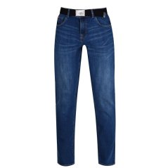 Lee Cooper Belted Jeans Mens Mid Wash