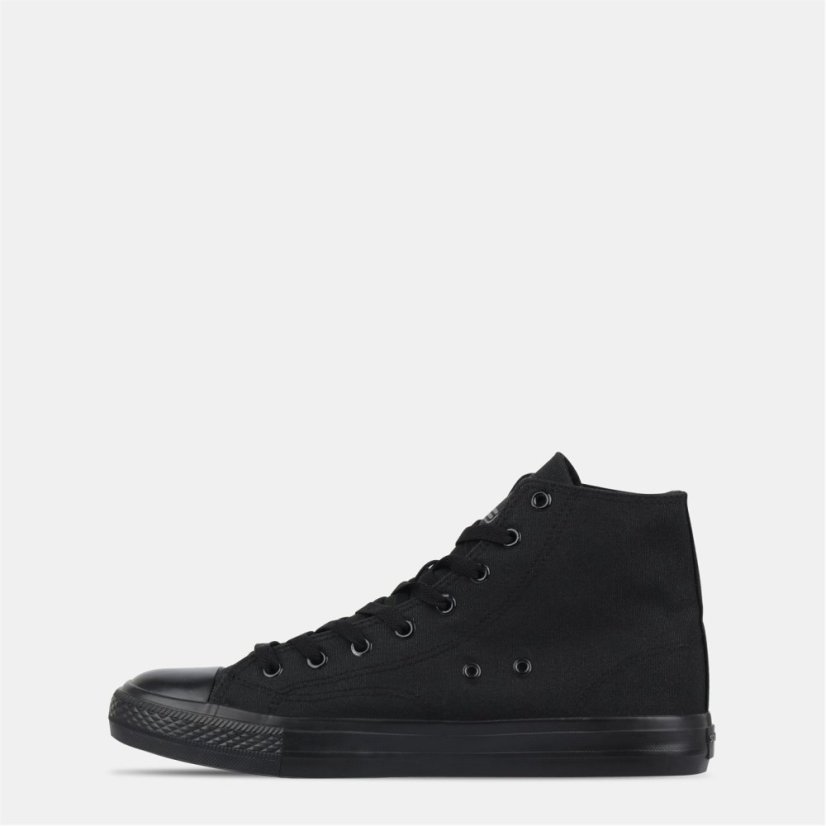 SoulCal Canvas High Trainers Mens Black/Black