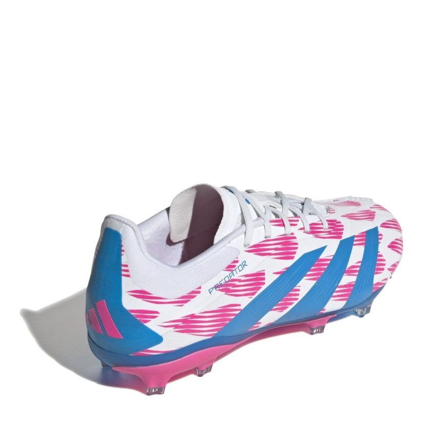 adidas Predator 24 Elite Children Firm Ground Football Boots White/Pink