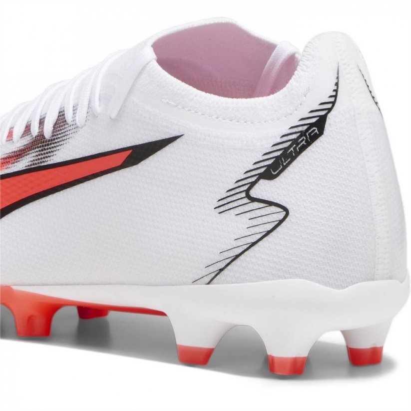 Puma Ultra Match Firm Ground Football Boots White/Pink