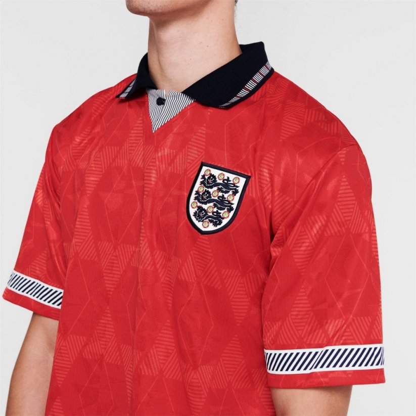 Score Draw England 1990 Away Shirt Red