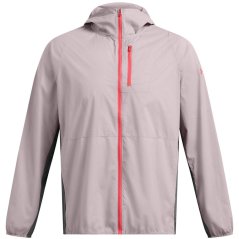 Under Armour Men's Launch Lightweight Water Resistant Wind Resistant Packable Performance Running Jacket Tetra Grey