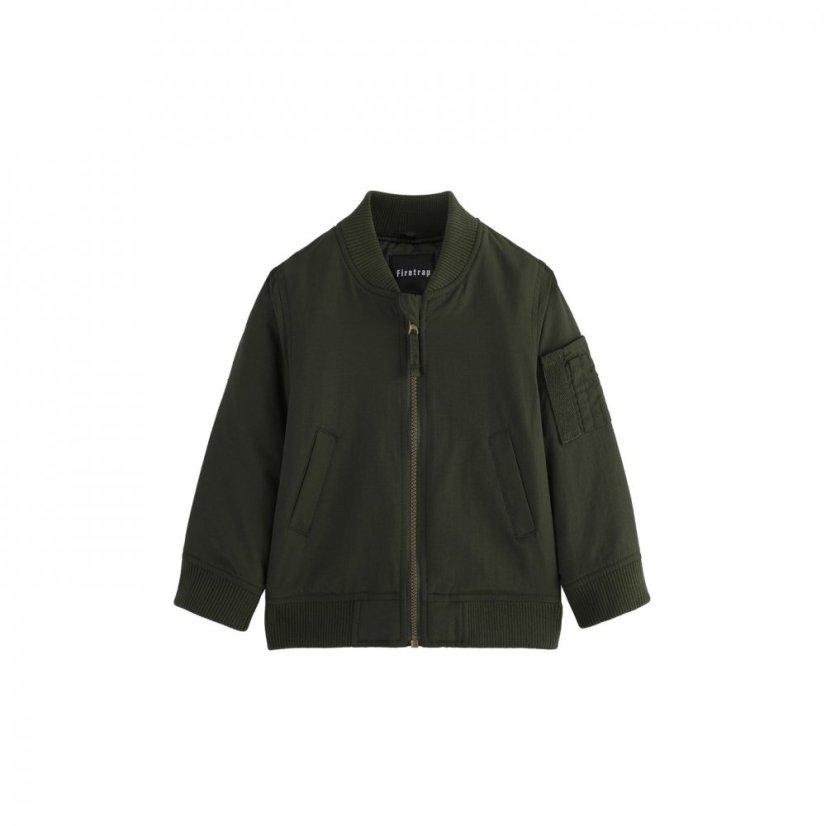 Firetrap Junior Bomber Jacket - Versatile for All Seasons Khaki