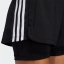 adidas 3-Stripes Woven Two-in-One Shorts Womens Black / White