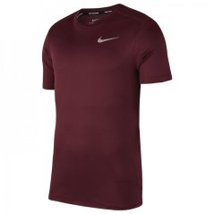 Nike Run Breathe Top Mens Burgundy