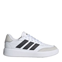 adidas Courtblock J Court Trainers Unisex Kids White/Blk/Grey