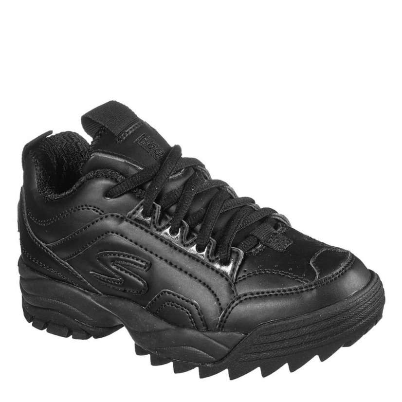 Skechers Intershift Boys Trainers Triple Black