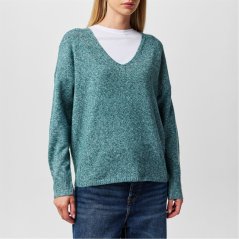 Only Women's Rica Long-Sleeve V-Neck Knitted Top Sea Moss