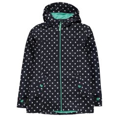 Gelert Junior Coast Jacket Navy Polka Dot