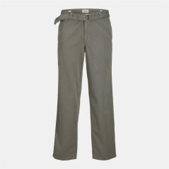 Jack and Jones Karl Ridge Belted Chinos Green