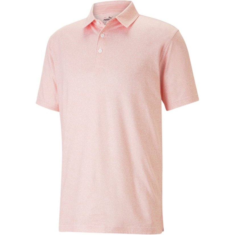 Puma Cloudspun Primary Polo Shirt Mens Flamingo Pin