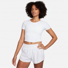 Nike One Fitted Women's Dri-FIT Short-Sleeve Top White
