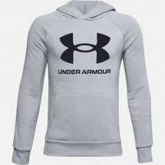 Under Armour Rival Fleece Hoodie Junior Boys Grey/Black