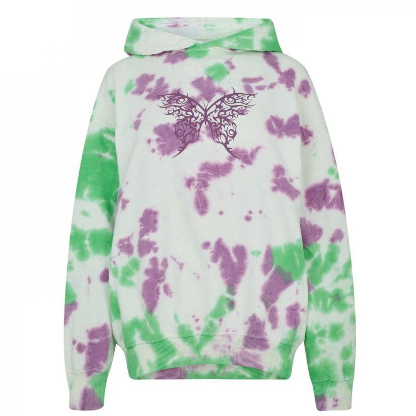 Daisy Street Tie Dye Hoodie Purple