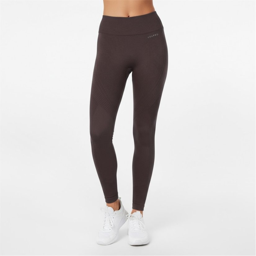 USA Pro Core High Rise Seamless Tights Womens Espresso