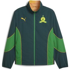 Puma Men's Mamelodi Sundowns Rain Anorak Jacket Green Terrai