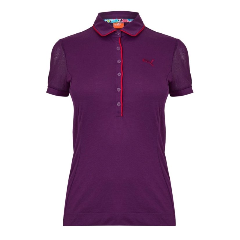 Puma (14) Golf Novely Sleeve Polo Womens Purple