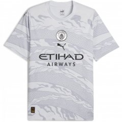 Puma Manchester City FC Year Of The Dragon Shirt 2023 2024 Adults Silver Mist