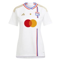 adidas Olympic Lyon Home Shirt 23/24 Womens White