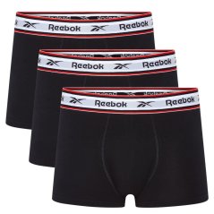 Reebok 3 Pack Mens Boxer Shorts Barlow Black