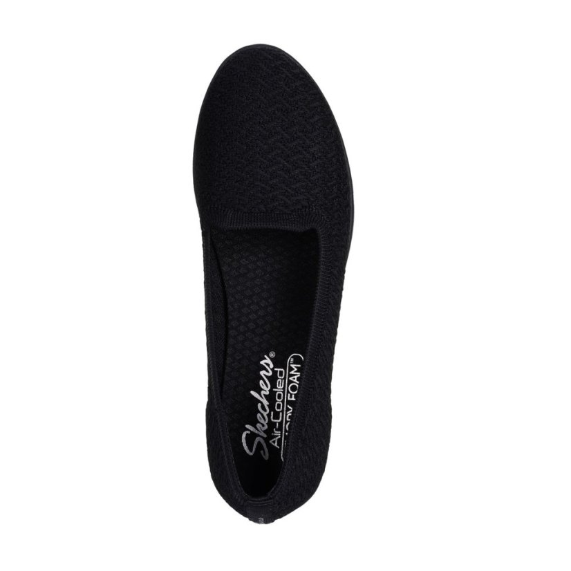 Skechers Cleo Flex Wedge -Doin Alright Heeled Sandals Womens Black