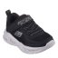 Skechers Kids' Meteor Leather Light Up Trainers Black/Grey