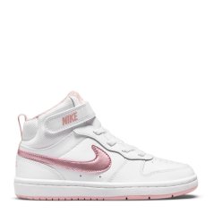 Nike Court Borough Mid 2 Little Kids' Shoes White/Pink