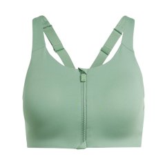 adidas Tlrdim Lux Zip High Impact Sports Bra Womens Green