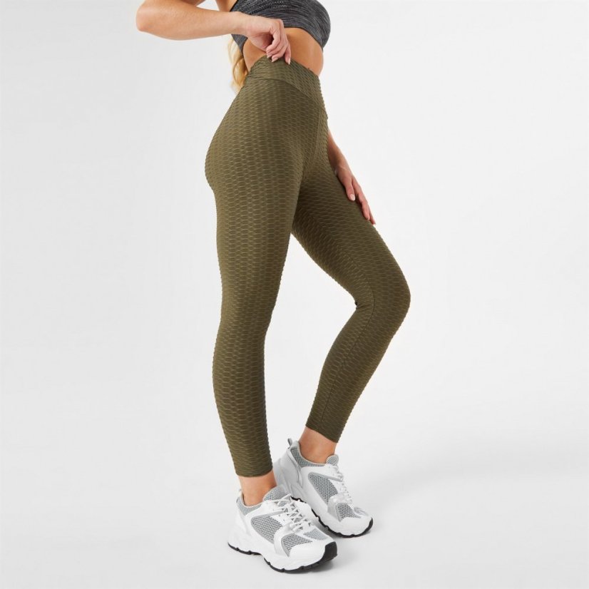 Miso Honeycomb Leggings Womens Olive Green