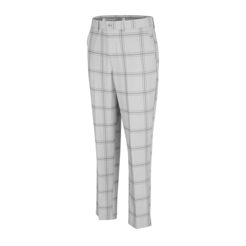 Slazenger Check Golf Trousers Mens Grey
