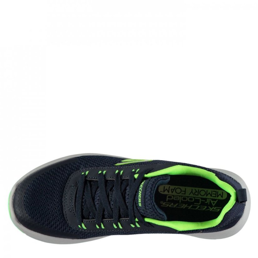 Skechers Dyna Tread Junior Trainers Navy/Lime