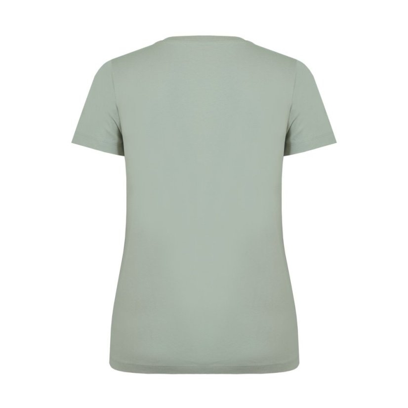 Slazenger Ladies V Neck Tee Shirt Moss Green
