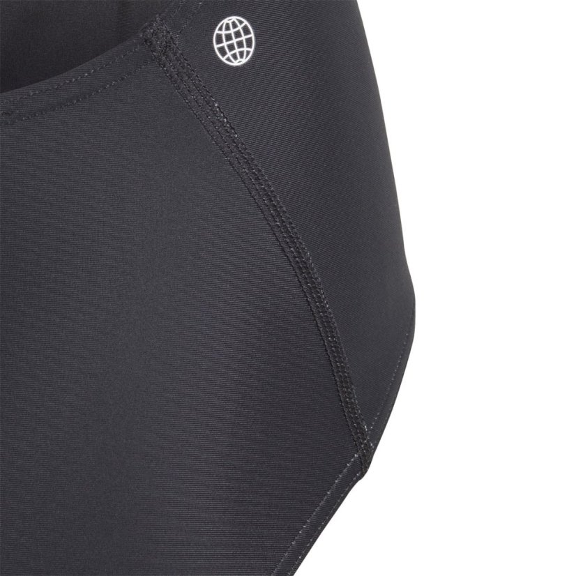 adidas Big Bars Graphic Swimsuit Junior Girls Black