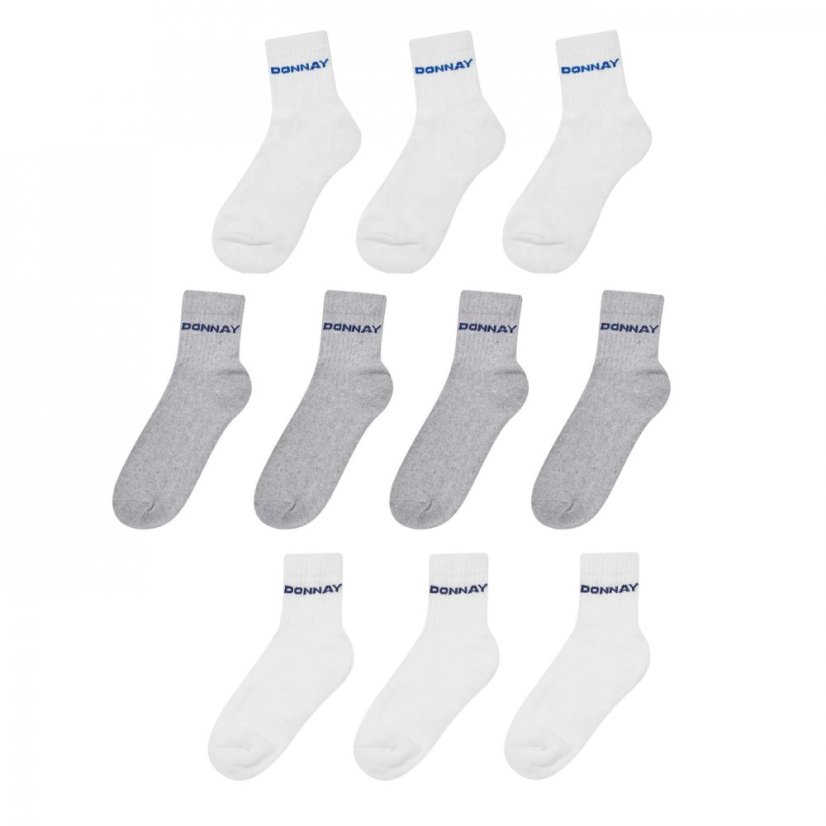 Donnay 10 Pack Quarter Socks Junior White