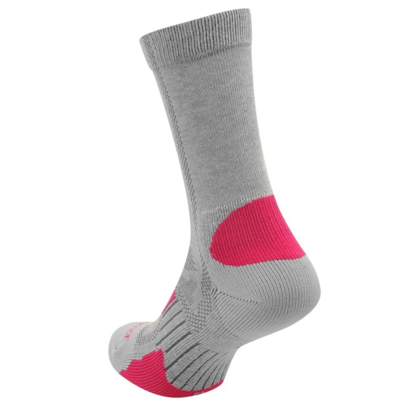 Karrimor 2 Pack Walking Socks Ladies Ligh Grey Fusch