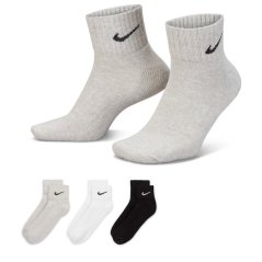 Nike Cushioned Ankle Socks (3 Pairs) Multi Colour