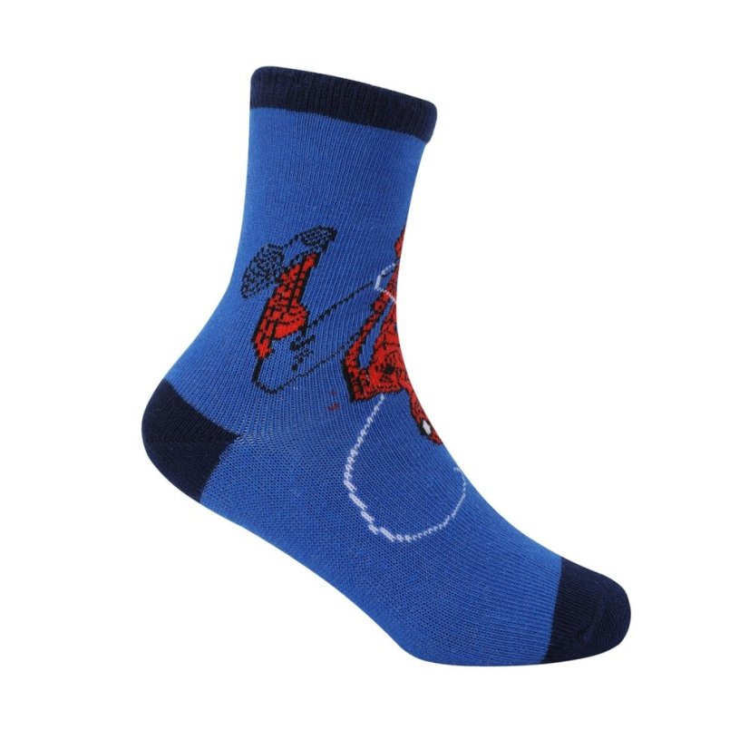 Character Crew Sock 5pk Junior Spider-Man