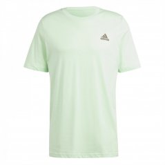 adidas Essentials Single Jersey Linear Embroidered Logo pánské tričko Green Spark SL