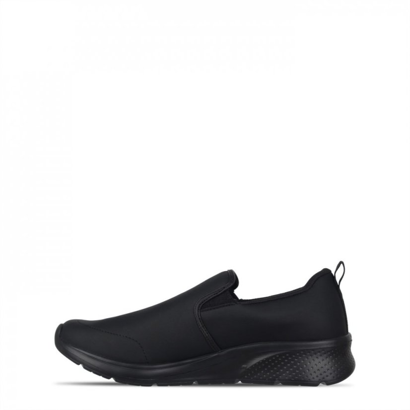 Slazenger Zeal Mens Slip On Shoes Black Lth