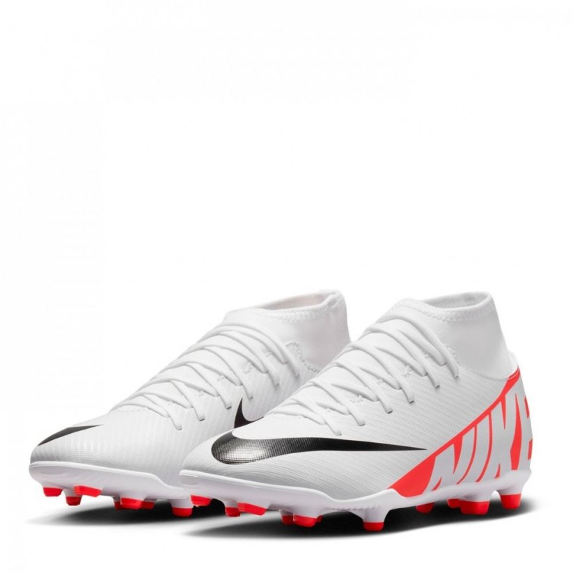 Nike Mercurial Superfly 9 Club Firm Ground Football Boots Juniors Crimson/White